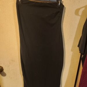 Heart & Hips Black Midi Pencil Skirt for Work